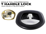 Chrome Black Whale Tail T Handle Compression Lock Toolbox Canopy UTE V379-TWLOCKCHRM