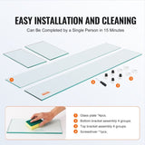 VEVOR Glass Wind Guard for Rectangular Fire Pit Table 773 x 367 x 191 mm, 8mm Thick and Sturdy V952-HKFFZGHBLZFX7FXMMV0