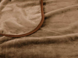 J Elliot Home 800GSM Luxury Winter Thick Mink Blanket Pecan King V442-IDC-BLANKET-800GSMMINK-PECAN-KI