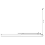 Adjustable 1300x800mm Single Door Corner Sliding Glass Shower Screen in Chrome V63-843251