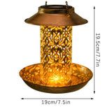 Bird Feeders for Outdoors Solar Led Iron Metal Bird Feeder Hanging Lamp V1370-AZ4-19694