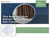 70cm Round Wall Mirror Bathroom Makeup Mirror by Della Francesca V63-833681