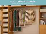 Clear Garment Bags for Hanging Clothes, 40" Suit Bags for Closet Storage, Plastic Dustproof Suit V1366-AZ2-W-18294