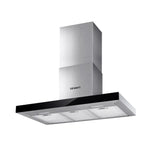 Devanti 900mm Range Hood 90cm Rangehood Glass Stainless Steel RH-D-M75-90-SR-BK