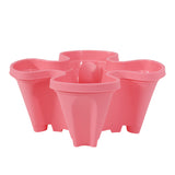 Pink 3-Tier Stackable Strawberry & Vegetable Planter with Mobile Wheel Tray - Space-Saving Vertical V888-ELOSUNG42021
