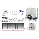 LockMaster Electric Sliding Gate Opener 800KG 6M Hardware Kit GO-SGO-DSR800-SV-172-RX3