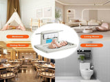 Wall-Mounted Baby Changing Station, Horizontal Foldable Diaper Change Table with Safety Straps and V952-YYSNBTHS0000EZO8FV0
