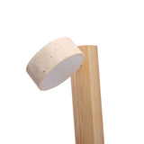 LED Wall Sconce Oak Wood Travertine Stone Modern Rotatable Wall Light Fixture Art Decor for Entryway V1294-YM0901-3119250058411