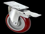 4 Pack 5 Inch Heavy Duty Locking Caster Wheels Swivel Plate Castors V63-954641
