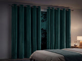 Marlow Blackout Curtains 2-Panel Velvet Room Darkening Eyelet Curtains 240x230cm CD1024-GN-240X230-AU