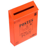 Retro Style Wall Mount Mailbox Iron Post Box with Durable Orange Finish V1369-AZ3-W-24980