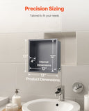 VEVOR Shower Niche, 33.0 x 33.0 x 10.2 cm Recessed Wall Niche, Heavy-duty Stainless Steel Modern V952-BXGLYBKHS1C1MYHU6001V0