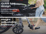 EQUIPMED 24 Inch Folding Wheelchair Lightweight Portable for Elderly and Disabled, Grey V219-EQWRHC05A