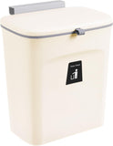 Hanging Kitchen Compost Bin with Lid for Cabinet Door or Wall, No-Drill Adhesive Mount, Odor-Proof & V1107-CS-GBSLJTM