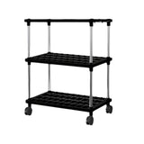 3 Small Shelves Storage Shelf, Adjustable Organizers Storage Shelving With Wheels For Bathroom V1366-AZ2-W-12654