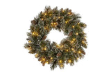 Christabelle 61cm Christmas Wreath Cashmere Pine with LED Lights Front Door Decoration Ornament 112_HZC61
