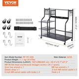 Golf Storage Garage Organizer, 2 Golf Bag Stand Holder and Other Sports Equipment Storage Rack, V952-GEFSNJHSS4G25AL4YV0