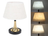 USB Bedside Table Lamp 3 Color Temperature Dimmable LED Nightstand Lamp with Grey Linen Fabric Shade V1294-YM0710-3119230147911