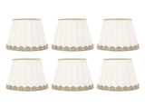 6pcs Table Lamp Shade Clip On Modern Minimalist Universal Pleated Cloth Lampshade Replacement for V1294-YM0901-3119250002411
