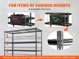 Storage Shelving Unit, 5-Tier Adjustable, 2000 lbs Capacity, Heavy Duty Garage Shelves Metal V952-XLZLKHJCL24DXIG4AV0