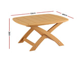 Gardeon Outdoor Coffee Side Table HDPE Desk Indoor Patio Furniture Garden Natural FF-BEACH-DESK-HE-NTL