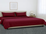 Laura Hill Luxury Living 4pc 1000 Thread Count Cotton Rich Queen Bed Sheet Set Gift Pack Burgun CVC-10QS-BGY