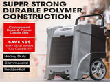 Baumr-AG 90L/day Commercial Air Dehumidifier for Mould, Portable, Stackable, LCD Display, Wheels V219-SPCAIRBMH90A