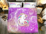 Unicorn Dream Clarisse Serenity Quilt / Doona / Duvet Cover set V745-AQ042961D3