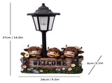 Resin Hummingbird Solar Lamp Outdoor Garden Sculpture Couple Hummingbird - Multi-color - Size 31 V1347-118-41450-MLT-31