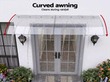 Instahut Window Door Awning 0.4mx2m Transparent AWN-04X2-CLR