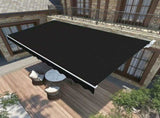 Motorised Outdoor Folding Arm Awning Retractable Sunshade Canopy Black 5.0m x 2.5m V63-842901