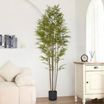 SOGA 2X 240cm Lucky Bamboo Tree Bambusa Vulgaris Artificial Plant w/ 7 Branches Home Accent Decor APLANTFHZ24X2