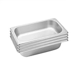 SOGA 4X Gastronorm GN Pan Full Size 1/3 GN Pan 6.5 cm Deep Stainless Steel Tray GASTRONORMPANS5415X4A