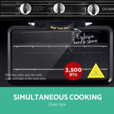 Devanti Portable Gas Oven LPG Black PGO-01-BK-YE