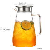 Teapot Glass Tea Maker Large Capacity Heat Resistant Juice Bottles with Removable Stainless Steel V1294-YM0717-10102861