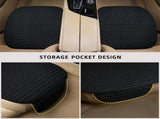 Black Back Seat Cover, Rear Car Seat Cover for Cars Truck SUV,Seat Covers with Storage Pocket,Bottom V1258-DP02-WO-237