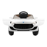 Rigo Kids Electric Ride On Car Cars Music Headlight Remote Control 12V White RCAR-MASRT-S-WH