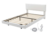 Levede Floating Bed Frame With RGB LED Light Headboard Base Platform Single BF1059-S-BG-AU
