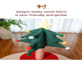 Festive Christmas Tree Cat Scratcher & Condo 2-in-1 Sisal Post with Cozy Hideaway Bed V888-ELOSUNG34365