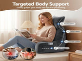 Giselle Bedding Reading Pillow with Detachable Neck Roll & Armrests Sit Up Pillow for Bed Back PILLOW-READ-VEL-GY