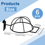 6 Pcs Slat Wall Hat Display Wire Headwear Rack Slatwall Accessories Metal Retail Display Racks for V1258-DP02-C-2263
