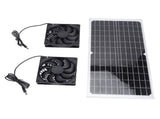 Solar Powered Exhaust Fan 16W Monocrystalline Silicon Solar Panel Dual Ventilation Fan Kit for Pet V1294-YM0901-3114240118011