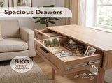 Artiss Console Table 2 Rattan Drawers FURNI-E-RAT-TAB90-WD