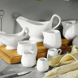 3pcs Ceramic Milk Jug with Handle, White 50ml Coffee Creamer Container V1192-AZ-W-21354