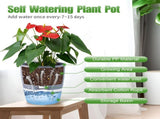 3 Pack Grey Indoor Self Watering Planter Pot - 6 Inch Double Layer Rempvable Plastic Flower Pot with V888-ELOSUNG55169-2