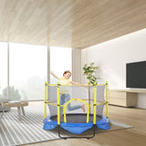 5FT Trampoline for Kids, 60" Indoor Outdoor Trampoline with Safety Enclosure Net, Basketball Hoop V952-DWYXBC5YCDWYPRW3SV0