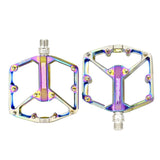 Road/Mountain Bike Pedals - 3 Bearings Bicycle Pedals - Machined Flat Pedals with Removable V1192-AZ-W-3061