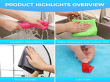 15pcs Microfiber Cleaning Cloth Lint Free,Absorbent,Streak Free,Non-Abrasive,Reusable and V1192-AZ-W-31789