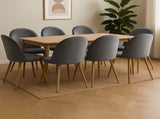Levede 8x Dining Chairs Seat French Grey CH1037-2-GYX4