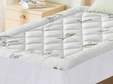 Giselle Bedding 5cm Pillowtop Mattress Topper 1000GSM Thick Soft Bamboo Cooling Pad for Back Pain TOPPER-BAM-5-KS